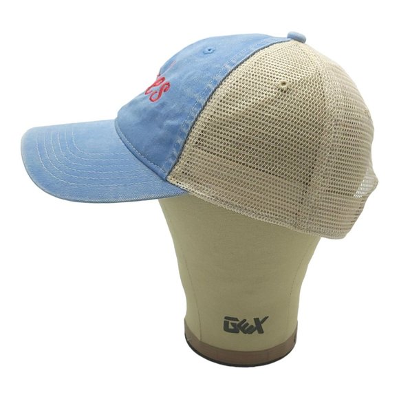 Eagles Denim Embroidered Mesh Snapback Cap Trucker Baseball Hat Comfort Colors - Picture 8 of 12